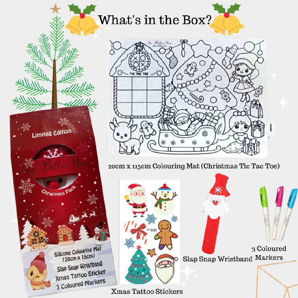 Our Button Nose Christmas Special Pack Reusable Silicone Colouring Mat 20x15cm - WERONE
